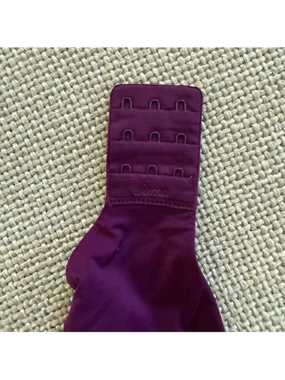 Soma Plum Smooth Chic deep purple bra with lace accents. Offers great support - Picture 4 of 4
